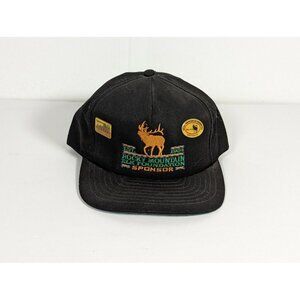 Vtg 1984 Made in the USA Rocky Mountain Elk Foundation Baseball Hat W 2 Pins